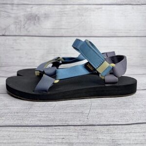 Teva Original Universal Multi Blue Grey Sport Sandals Womens 8 1003987